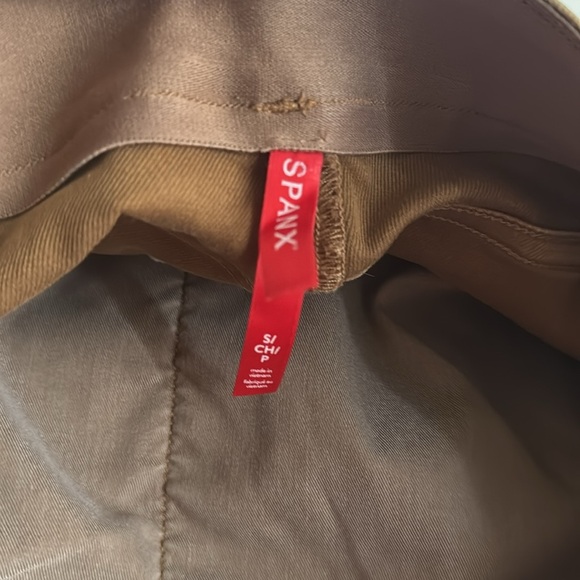 SPANX Stretch Twill Straight‎ Leg Pants Jeans Stretch Brown Rust Size S Acorn - Picture 8 of 9